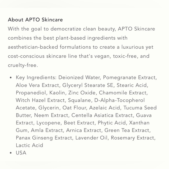 NIB Apto Skincare Pomegranate Mask - Picture 4 of 4